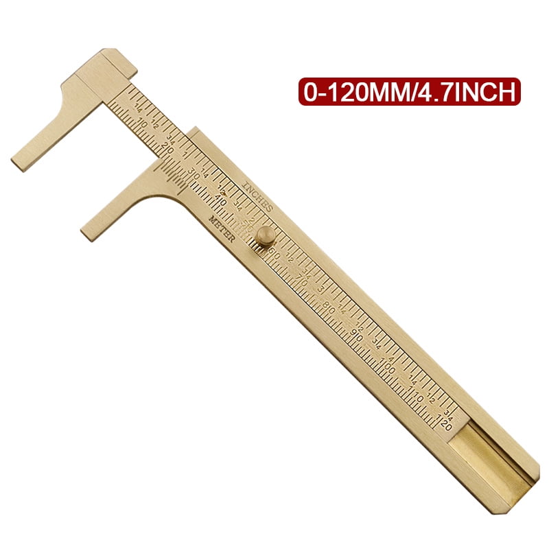 0-120mm Mini Brass Caliper Pure Copper Vernier Double Single Scale ...