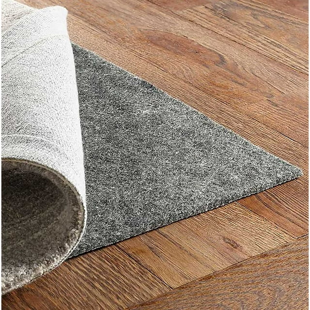 0.125" Soft Non-slip Anti-Slip Carpet Mat for Hardwood Floor Rug Pad - Grey 10' x 21'