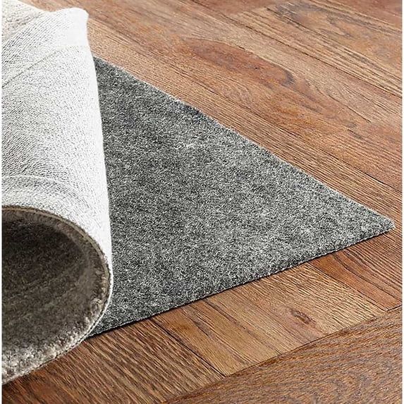 0.125" Soft Non-slip Anti-Slip Carpet Mat for Hardwood Floor Rug Pad - Grey 3' x 7'
