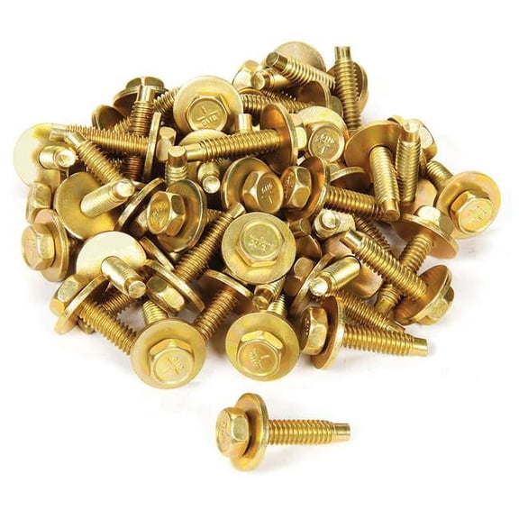 0.125 in. Body Bolt Clips, Gold - Pack of 50
