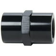 thumbnail image 1 of 0.125 in. NPT Female to 0.125 in. NPT Female Straight Fitting Adapter - Black Anodize, 1 of 1