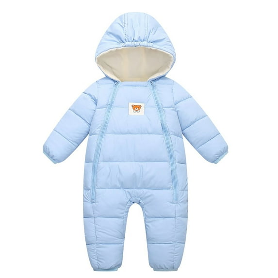 0-12M Newborn Baby Girls Boys Warm Snowsuit Jumpsuit Down Coat Hooded Romper Padded Jumpsuit Infant Winter Puffer Outwear