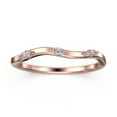 thumbnail image 1 of 0.12ct Marquise Diamond Moissanite 10K Rose GoldWedding Band, 1 of 4