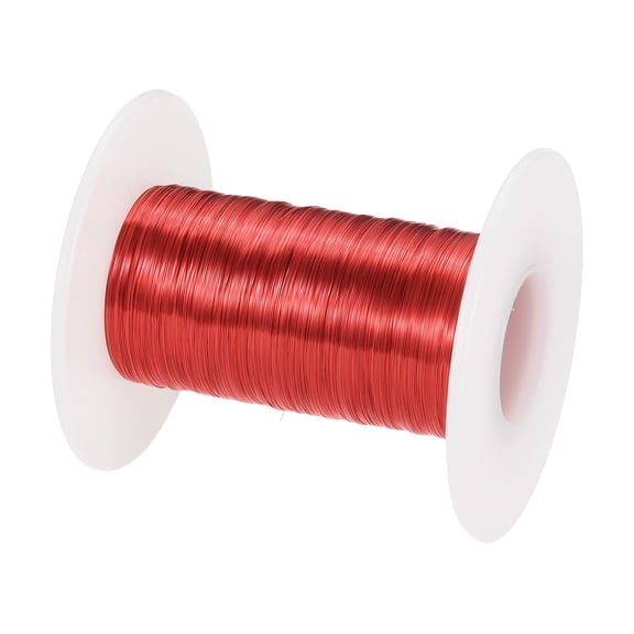0.12mm Magnet Wire 1631ft (497m) Enameled Copper Wires Magnet Winding Coil 50g 155C for Transformers Inductors, Red
