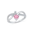 thumbnail image 1 of 0.13 CTTW STERLING SILVER LAB CREATED PINK SAPPHIRE FASHION RING, 1 of 4