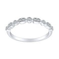 thumbnail image 1 of AFFY 0.13 Cttw Round Cut White Natural Diamond Milgrain Stackable Ring In 10K Solid White Gold Ring Size-6.5, 1 of 1