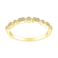 thumbnail image 1 of 0.13 Cttw Round Cut White Natural Diamond Milgrain Stackable Ring In 10K Solid Yellow Gold Ring Size-8, 1 of 1