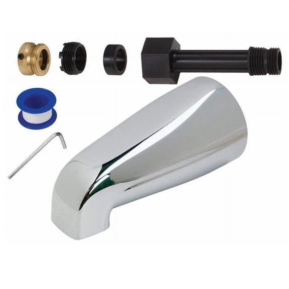 0.13 in. Master Plumber Universal Tub Spout, Chrome