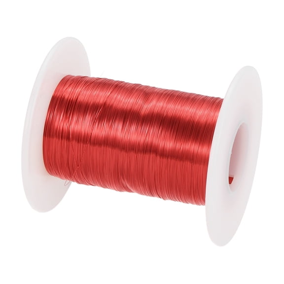 0.13mm Magnet Wire 2779ft (847m) Enameled Copper Wires Magnet Winding Coil 100g 155C for Transformers Inductors, Red