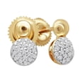 thumbnail image 1 of 0.14 CTW Round Diamond Cluster Stud Earrings in 14K Yellow Gold, 1 of 1