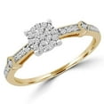 thumbnail image 1 of 0.14 CTW Round Diamond Promise Cluster Engagement Ring in 10K Yellow Gold - Size 8.25, 1 of 1