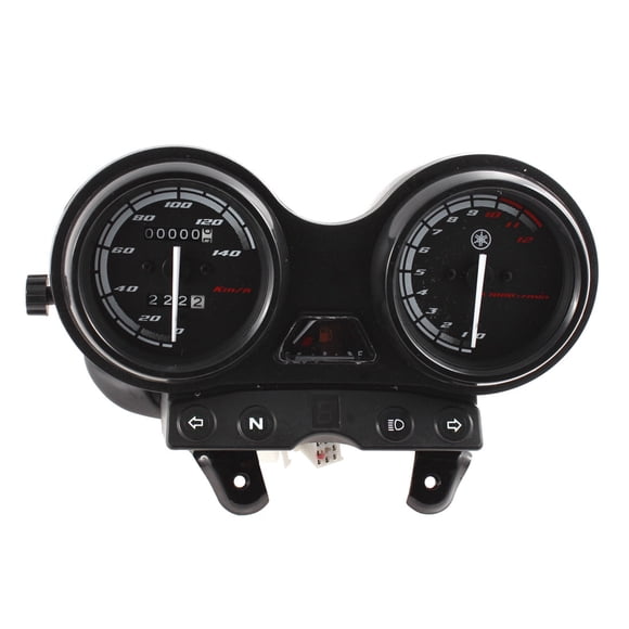 0-140km/h Motorcycle Dual Odometer Tachometer Speedometer Gauge Assembly for YBR