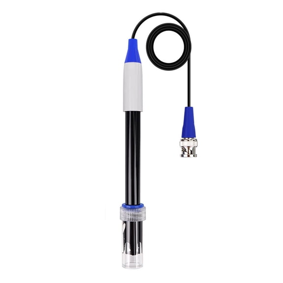0-14pH Laboratory 0-14pH Electrode with Connector Waterproof Probes Sensors for Water Quality Testing Aquariums Pools
