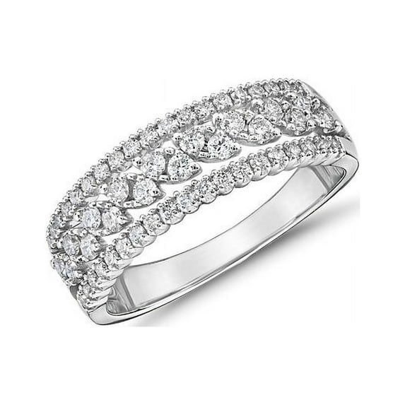 0.15 Carat Brilliant Round Cut Genuine Diamond Wonderful Eternity Band for Ladies Solid 950 Platinum Size 10.5