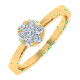 thumbnail image 1 of 0.15 Carat Cluster Prong Set Diamond Ring in 14K Yellow Gold (Ring Size 10) (I1-I2 Clarity), 1 of 4