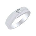 thumbnail image 1 of AFFY 0.15 Carat (Cttw) Round Cut White Natural Diamond Engagement Wedding Band Ring In 14k Solid White Gold Ring Size-5.5, 1 of 1
