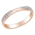 thumbnail image 1 of AFFY 0.15 Carat (Ctw) Round Shape White Natural Diamond Anniversary Wedding Band Ring In 14k Solid Rose Gold Ring Size-8, 1 of 1