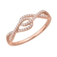 thumbnail image 1 of 0.15 Carat Diamond Double Inifnity Anniversary Ring in 14K Rose Gold (Ring Size 11) (I1-I2 Clarity), 1 of 1