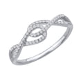 thumbnail image 1 of 0.15 Carat Diamond Double Inifnity Anniversary Ring in 14K White Gold (Ring Size 6.5) (I1-I2 Clarity), 1 of 1