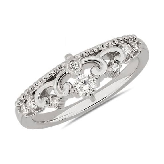 0.15 Carat Excellent Round Cut Natural Diamond Beautiful Eternity Band for Anniversary Solid 14K White Gold Size 4.5