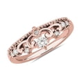thumbnail image 1 of 0.15 Carat Excellent Round Cut Natural Diamond Beautiful Eternity Band for Women Solid 18K Rose Gold Size 11.5, 1 of 7