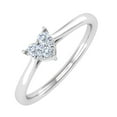 thumbnail image 1 of 0.15 Carat Heart Shaped Diamond Ring in 14K White Gold (Ring Size 8.75) (I1-I2 Clarity), 1 of 4