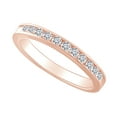 thumbnail image 1 of AFFY 0.15 Carat Round Shape White Natural Diamond Eternity Wedding Band Ring 18k Solid Rose Gold Ring Size-10, 1 of 2