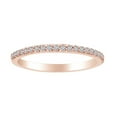 thumbnail image 1 of AFFY 0.15 Carat Round Shape White Natural Diamond Half Eternity Wedding Band Ring 18k Solid Rose Gold Ring Size-6.5, 1 of 1