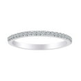 thumbnail image 1 of AFFY 0.15 Carat Round Shape White Natural Diamond Half Eternity Wedding Band Ring 18k Solid White Gold Ring Size-7.5, 1 of 1