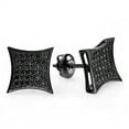 thumbnail image 1 of 0.15 Carat (ctw) Black Real Diamond Kite Shape Mens Hip Hop Iced Stud Earrings, 1 of 6