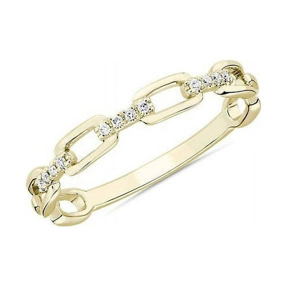 0.15 Ct Brilliant Round Cut Natural Diamond Elegant Wedding Band for her Solid 14K Yellow Gold Size 6