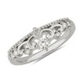thumbnail image 1 of 0.15 T.C.W Round Shape Natural Diamond Latest Design Wedding Eternity Band for Ladies Solid 14K White Gold Size 8, 1 of 7