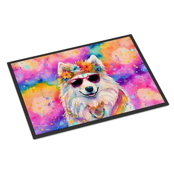 0.15 x 18 x 27 in. Samoyed Hippie Dawg Doormat