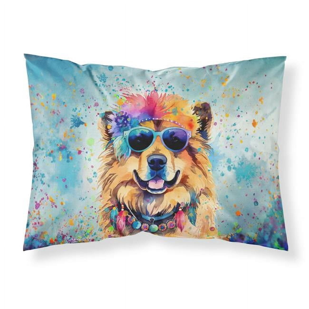 0 15 x 20 5 x 30 in chow chow hippie dawg standard pillowcase