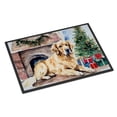 thumbnail image 1 of 0.15 x 24 x 36 in. Golden Retriever Cozy Christmas Doormat, 1 of 1