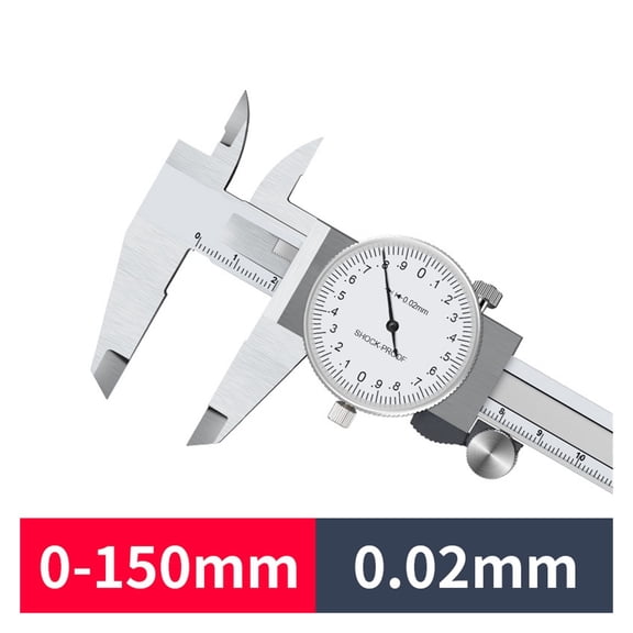 0-150-200mm Dial Caliper Stainless Steel Vernier Caliber Pachymeter Metal Gauge Ruler Carpentry Micrometer Depth Measuring Tools ,Complete Kit