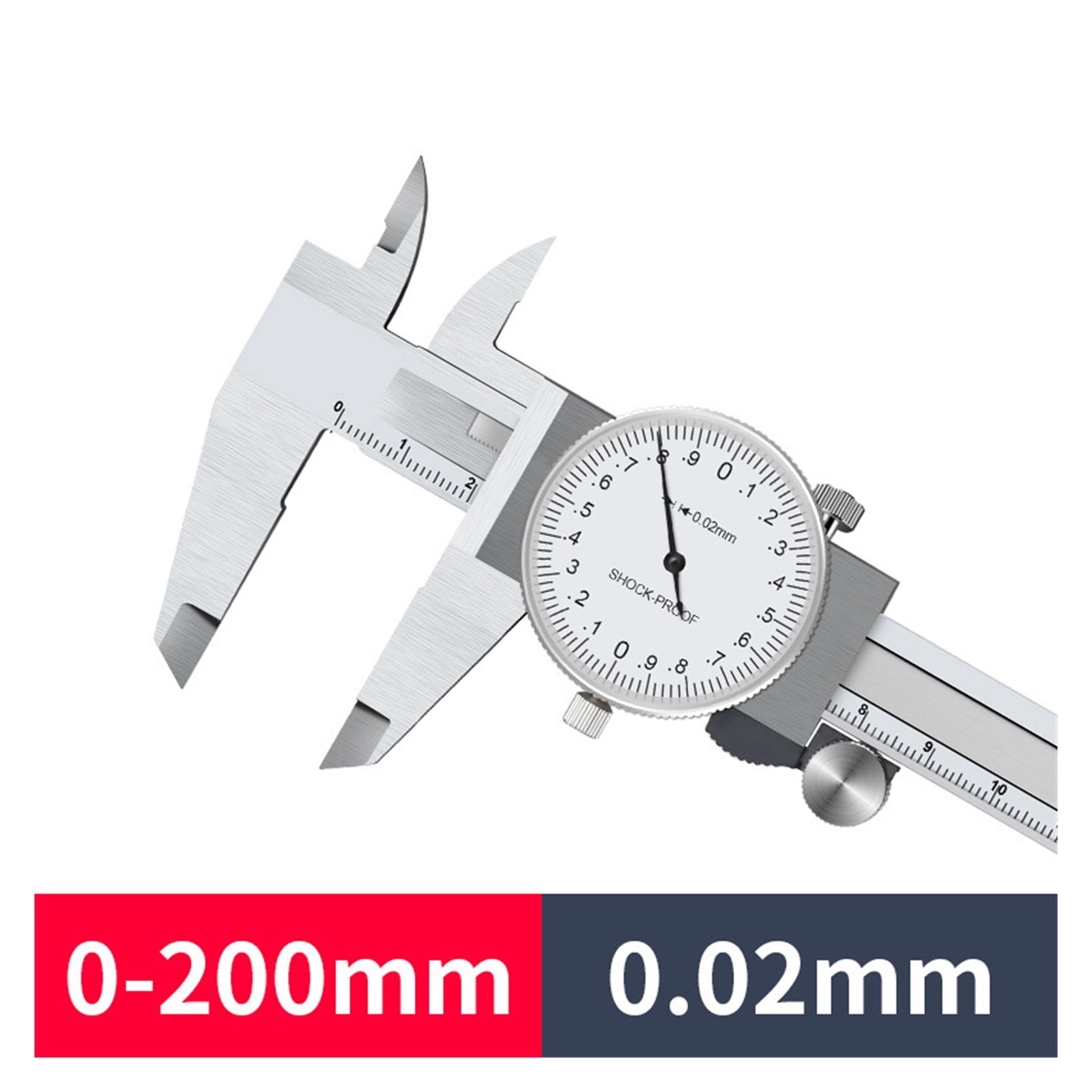 0-150-200mm Dial Caliper Stainless Steel Vernier Caliber Pachymeter Metal Gauge Ruler Carpentry Micrometer Depth Measuring Tools ,Complete Kit
