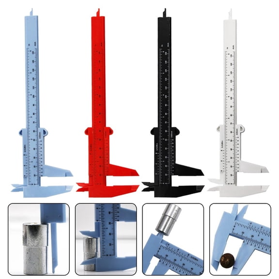 0-150Mm Mini Plastic Digital Caliper Carbon Fiber Dial Vernier Caliper Gauge Pachometer Digital Micrometer Measuring Tools Red Fangkenuo