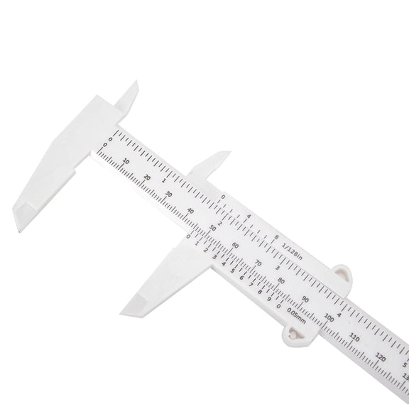 0-150Mm Vernier Calipers Double Rule Scale Plastic Depth Height Measure Tool White