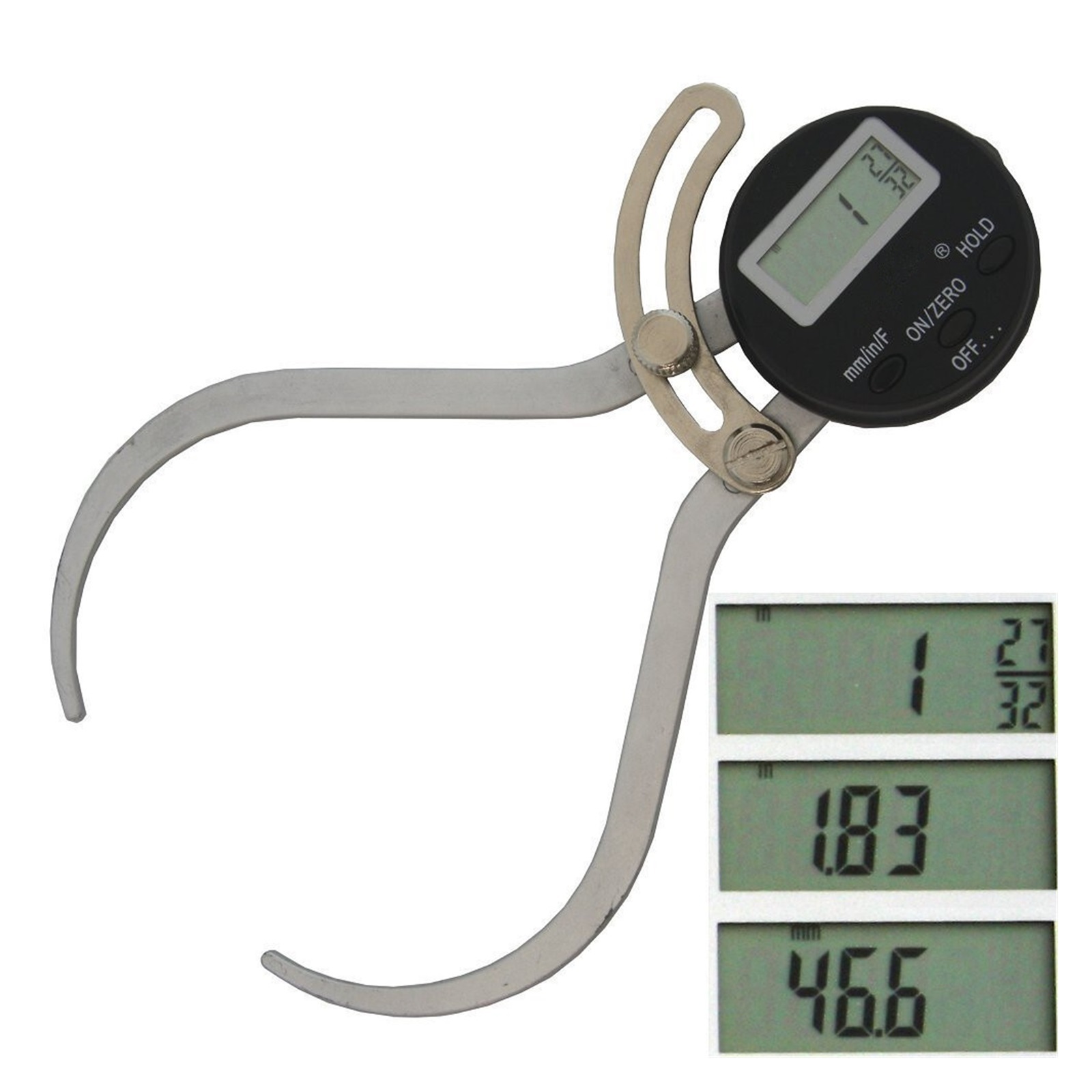 0~150mm 0.01inch Electronic Digital External Caliper Thickness Outer Diameter Measuring Caliper Gauge Dial Test Indicator ,Complete Kit