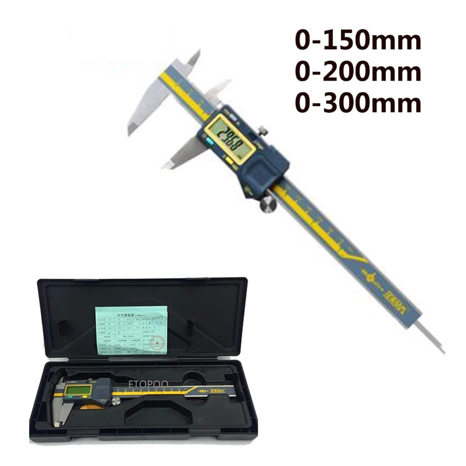 0-150mm 6inch 200mm 300mm 0.005mm ABS Origin Digital Caliper IP54 Water Proof Electronic Vernier Caliper Micrometer Gauge ,Complete Kit