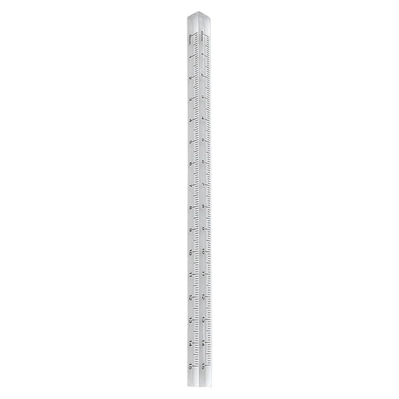 0-15cm Three-sided Straight Ruler Transparent Acrylic Ruler Math Drawing Tool for Artist Architect