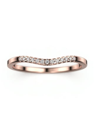 Curved Wedding Band Rose Gold