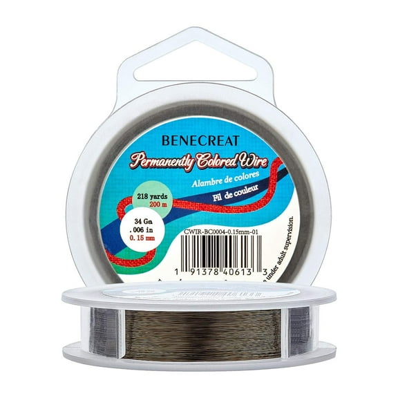 0.15mm(34Gauge) Tarnish Resistant Copper Wire 200m Antique Bronze Jewelry Beading Wire for Crafts Beading Jewelry Making