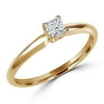 thumbnail image 1 of 0.16 CT Princess Diamond Promise Solitaire Engagement Ring in 10K Yellow Gold - Size 6.25, 1 of 1