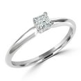thumbnail image 1 of 0.16 CT Princess Diamond Solitaire Engagement Ring in 10K White Gold - 5.25, 1 of 1