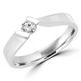 thumbnail image 1 of 0.16 CT Round Diamond Promise Solitaire Engagement Ring in 14K White Gold - Size 7.25, 1 of 1