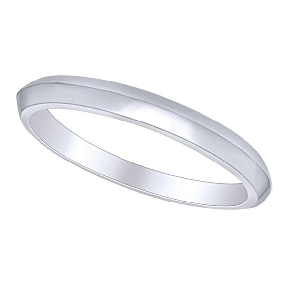 AFFY 0.16 Carat Round Shape White Natural Diamond Regal Engagement Band Ring 14K Solid White Gold Ring Size-9
