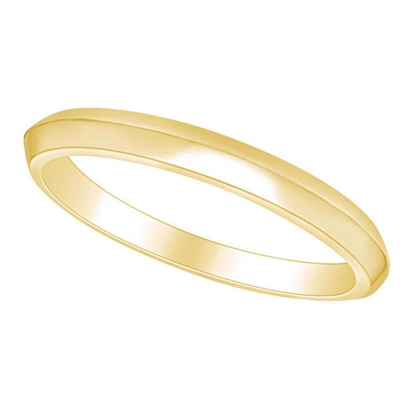 AFFY 0.16 Carat Round Shape White Natural Diamond Regal Engagement Band Ring 14K Solid Yellow Gold Ring Size-9.5