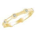 thumbnail image 1 of AFFY 0.16 Carat Round Shape White Natural Diamond Wedding Band Ring 18K Solid Yellow Gold Ring Size-5, 1 of 3